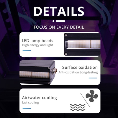 ระบบการบ่ม UV LED ที่ปรับแต่งได้สำหรับเครื่องฉลากเฟล็กโซ