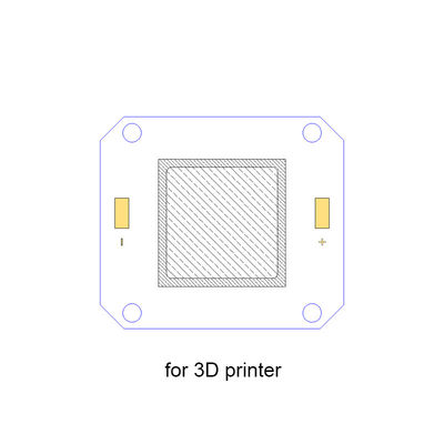 20W 385nm UV LED Chips สำหรับเครื่องพิมพ์ 3D ความหนาแน่นสูง 4046 COB LED Chip