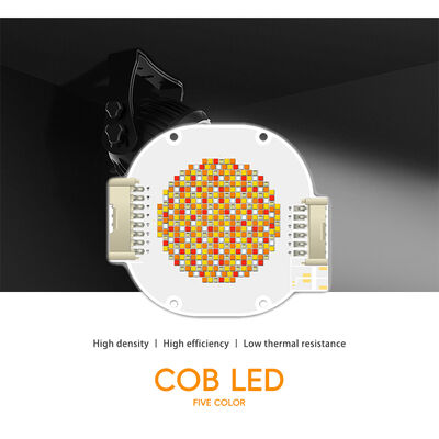 2100W พลังงานสูง 8598 RGBCW COB ชิป LED มีมุมมอง 120 ° และความแรงไฟเข้า 80-86V สําหรับการส่องแสงเวทีและภาพถ่าย