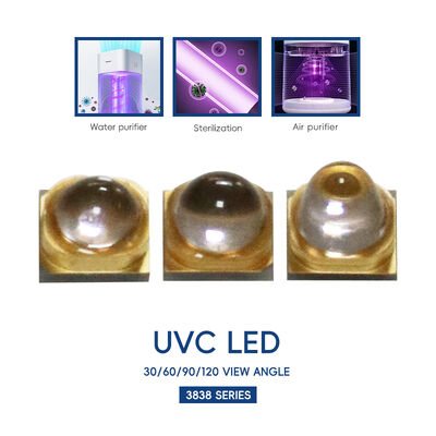 UV LED UV-C LED 3W 110mW 500mA Led 270nm 3838 275nm UV LED พลังงานสูง UV UVC LED UV-C LED 265nm UVC