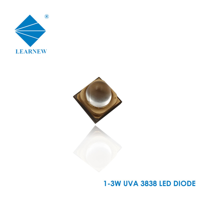 เลนส์แก้วควอตซ์ 3W 3838 ความเข้มสูง Smd UVA Led Chip High Power