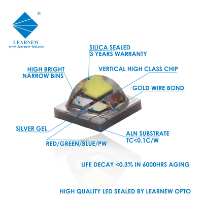 4W แรงสูง SMD3535 RGBW 350mA 620-630nm 520-530nm 460-470nm 3000K ด้วยแสงเวที
