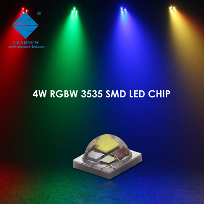 4W แรงสูง SMD3535 RGBW 350mA 620-630nm 520-530nm 460-470nm 3000K ด้วยแสงเวที