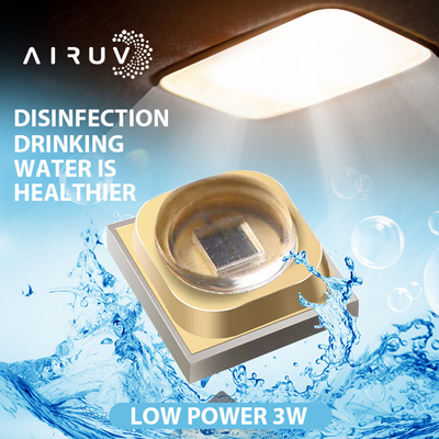 พลังงานแสงสูง UVA UVB LED Chip UVC 254nm Uv Led 270nm 280nm สีม่วง 1W 3W