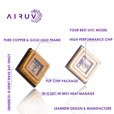 LEARNEW 1W UVC LED Chip 255nm SMD LED 3535 6V สำหรับการฆ่าเชื้อในอากาศ