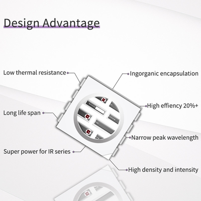 ขายปลีก SMD5050UYFIR SERIES ชิป LED 0.5w 585-595nm 840-850nm 80-100mW สําหรับกล้องและพิมพ์ 3 มิติ