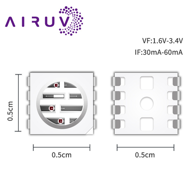 SMD5050PIR2 SERIES ชิปพลังงานสูง 0.3w 585-595nm 840-850nm 80-100mW สําหรับกล้องและพิมพ์ 3 มิติ