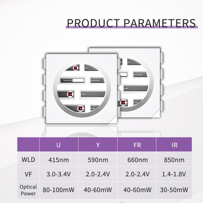 SMD5050PIR2 SERIES ชิปพลังงานสูง 0.3w 585-595nm 840-850nm 80-100mW สําหรับกล้องและพิมพ์ 3 มิติ