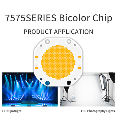 600w + 600w ชิป LED Cob สีสอง 7575 ปรับความลับ 2700-6500k 54v 60v สําหรับแสงถ่ายภาพ