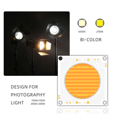 5454 ปรับความหนาว 200w 150w Cob Led Chip อุณหภูมิสีสอง 2700k 6500k 51-53v 57-60v