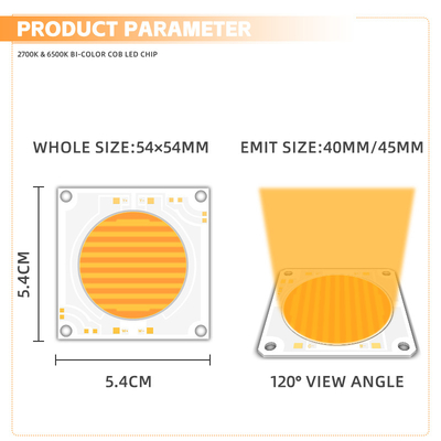 5454 Bi-Color 2700k 6500k Cct พลังงานสูง 1500w 200w Cob Led Chip Module สําหรับไฟถ่ายภาพ