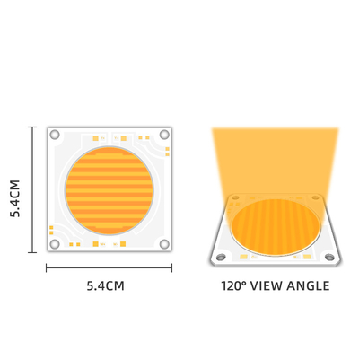 5454 ปรับความหนาว 200w 150w Cob Led Chip อุณหภูมิสีสอง 2700k 6500k 51-53v 57-60v