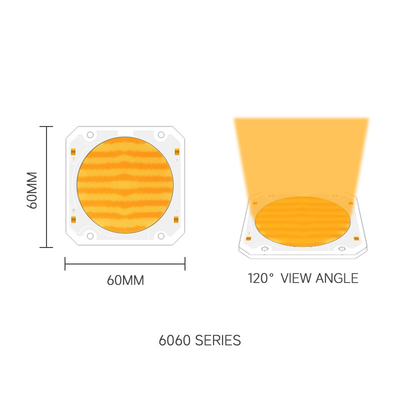 สีสอง Cob Led Chip 6060 Dual CCT 2700K 6500K Cob Chip พลังงานสูง 300W * 2 LED