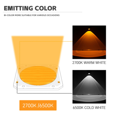 พลังงานสูง Bi Color 300W 6060 Flip Chip Custom Cob Led Chip สําหรับการค้า Led Light แสงเวที