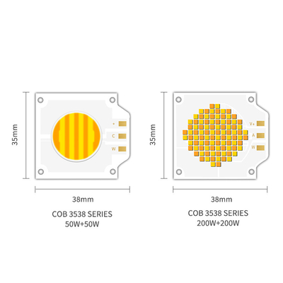 2700k 6500k ปรับ CCT LED COB 500W 200W พลังงานสูง Ra95 Ra97 COB ชิป LED สําหรับไฟถ่ายภาพ