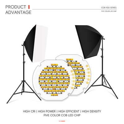 R50 SERIES พลังงานสูง สีห้า COB LED ชิป 300W / 700W สีอุ่น ขาวแดง เขียว น้ําเงิน RGB UV IR