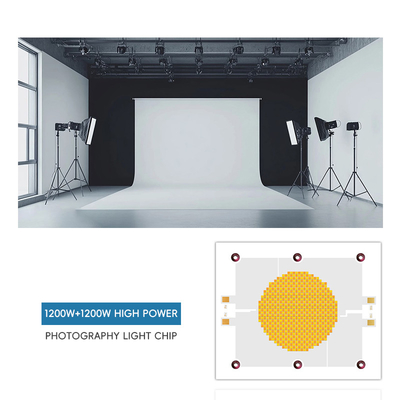 ชิป LED 2 สี พลังงานสูง 1200W*2 70-100Lm/W CCT สอง 2700K 6500K สําหรับการถ่ายภาพ แสง 120100