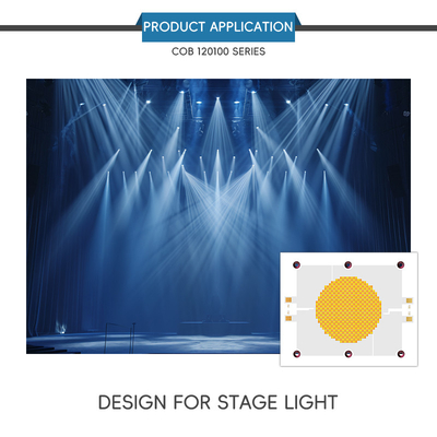 ชิป LED ประสิทธิภาพสูง 120100 ขนาด 2700k 6500k 1200w Flip Chip COB LED Lamp Bead สําหรับแสงถ่ายภาพ