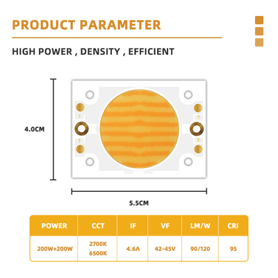 2700k 6500k ประสิทธิภาพสูง 200w 4055 สีขาว SMD LED ชิป
