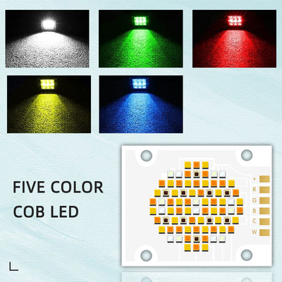 180W CRI สูง 95 RGBWC สีห้า COB LED ชิปสําหรับ DC 21v 24v 26v 36v 48v ไฮ เพเวอร์ LED