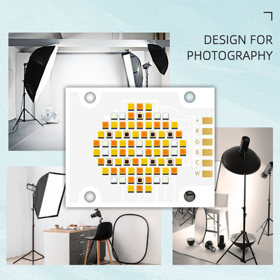 พลังงานสูง 180W UV LED Light Quartz Lens 4050 SMD Chip ชิป 620nm/460nm/520nm/2700K /6500K ชิป LED COB สีห้า