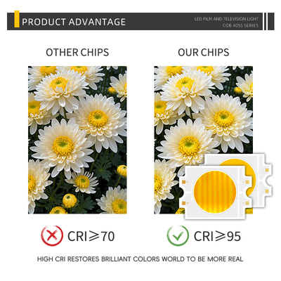 พลังงานที่กําหนดเอง LED 300W Bi-color Warm + Cold White 4055 Bicolor สอง CCT CRI95 COB LED ชิป