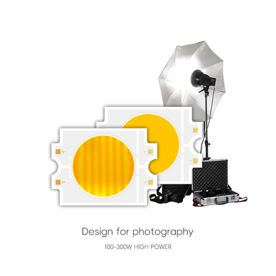 ไฟฟ้าหนังสองสี ความสว่างสูงสุด Ra95 อุ่น + เย็น ขาว CRI>95Ra สีสอง 300W + 300W COB LED Chip
