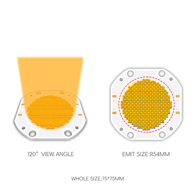 ราคาโรงงาน 75 * 75 60V 600W + 600W LED CCT สอง COB สีสอง COB LED ชิปพลังงานสูง COB LED