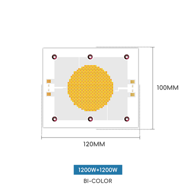 ชิป LED COB สีสอง 2400W 2700K 6500K CRI 95+ สําหรับการถ่ายภาพ