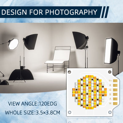 ชิป LED COB RGBWW คุณภาพสูง 3538 พร้อมการรับประกัน 2 ปี แรงดันไฟฟ้าขาเข้า 24-26V และอายุการใช้งาน 10000 ชั่วโมง สำหรับไฟเวที LED