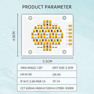 ชิป LED COB กำลังไฟสูงพร้อม RGBWC ห้าสี 180W 300W DC 21v-48v สำหรับไฟเวทีและไฟถ่ายภาพ