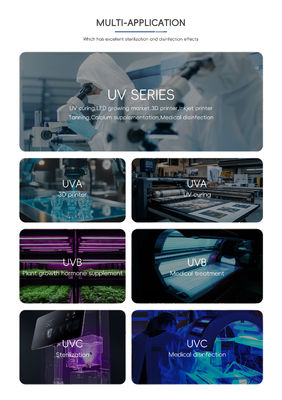 ปรับปรุงความแรงสูง 0.5w UVC LED Chip SMD LED Chip Flip Chip 250-270nm 5-7V สําหรับการฆ่าเชื้อน้ําอากาศอุตสาหกรรม