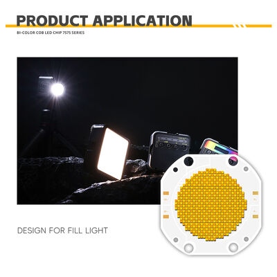600W+600W BICOLOR COB LED CHIP CCT COB 7575 SERIES โทรทูเนబుల్ COB LED ชิป ไฟถ่ายสีขาวปรับความเข้ม CRI95 10A