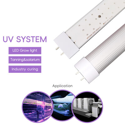 เตียงอาบแดด 365nm 1.5M 1.76M หลอด UV-A ไฟ LED 100W 120W หลอด UV OEM/ODM โลโก้ สร้างแบรนด์สำหรับบูธอาบแดด