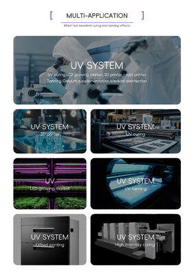 1.5M UV LED Tube 365nm 370nm 100W 120W UV Tube Lamp การแพทย์ 1.7M AC การออกแบบสีแดง BED UV LED โฟโตเทราพี