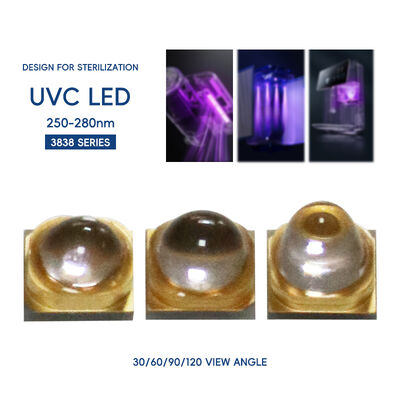UV LED UV-C LED 3W 110mW 500mA Led 270nm 3838 275nm UV LED พลังงานสูง UV UVC LED UV-C LED 265nm UVC