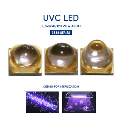 UV LED UV-C LED 3W 110mW 500mA Led 270nm 3838 275nm UV LED พลังงานสูง UV UVC LED UV-C LED 265nm UVC