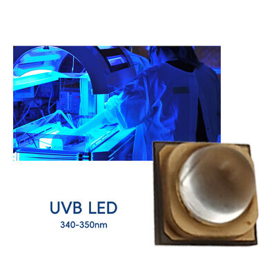 2W UVB 270-320nm High Power SMD3535 200mA- 500mA 30-110mW Optical Power Flat Lens สำหรับวิตามินดี 3 ในสัตว์เลี้ยง
