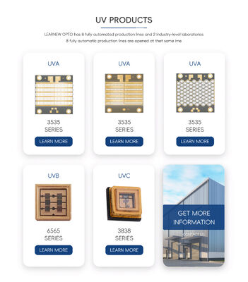 UVC LED Chips 0.5W 1W 3W High Power LED 250nm 260nm 270nm 280nm Narrow Wavelength for Curing & Sterilization