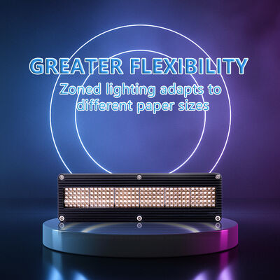 ระบบ UV LED บ่มอายุการใช้งานยาวนาน AC220V 1200W ความยาว 395nm 310 มม. เครื่องพิมพ์ 12w/cm2 0-12V หรี่แสงได้ เครื่องพิมพ์ออฟเซ็ต