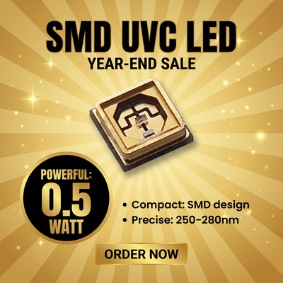 ชิป UV LED ได้รับการปรับให้เหมาะสมเพื่อส่งแสงอัลตราไวโอเลตที่ใช้ในการพิมพ์การบ่มฆ่าเชื้อและเครื่องมือทางวิทยาศาสตร์