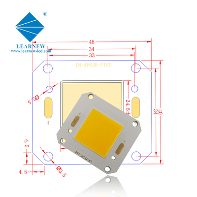 40X46MM ขนาด Cob LED Chip 4046 5500k การออกแบบที่เหมาะสมสําหรับแสงน้ําท่วม 100w