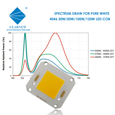 40X46MM ขนาด Cob LED Chip 4046 5500k การออกแบบที่เหมาะสมสําหรับแสงน้ําท่วม 100w