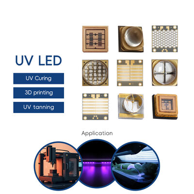 ชิป LED UVB 290-310nm 4-5V พร้อมรับประกัน 2 ปี สำหรับการรักษาด้วยแสงและบ่มด้วย UV