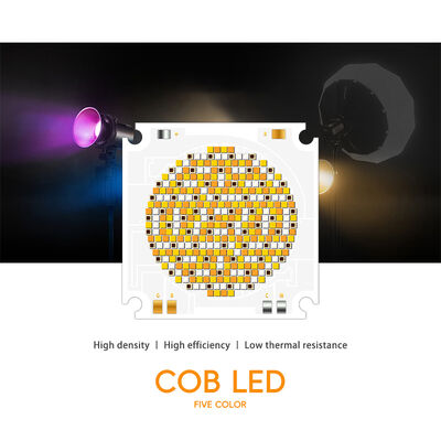 ชิป LED ขนาดสูง 1050W 5555 RGBCW COB มีประสิทธิภาพ 100-110LM / W และรับประกัน 3 ปีสําหรับแสงถ่ายภาพมืออาชีพ