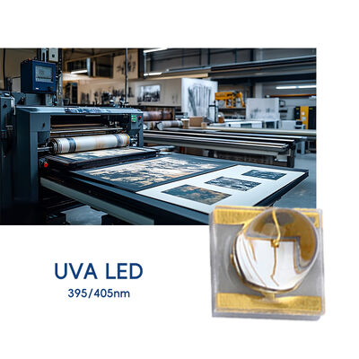 ชิป LED UV กำลังสูง 3535 3W 395nm 405nm แสง UV ความเข้มข้นสูงสำหรับกาวแข็งตัวและอุปกรณ์ฆ่าเชื้อ มุมลำแสง 120 องศา