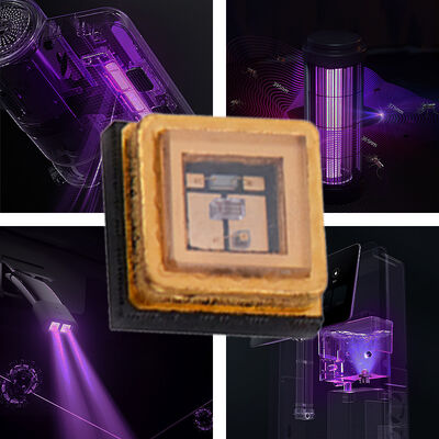 UV UVC 3535 แพคเกจ 265nm SMD ความสามารถสูง SMD 100mA 150mA UVC LED Diode 1W 255nm 275nm การทําความสะอาดน้ําอากาศ