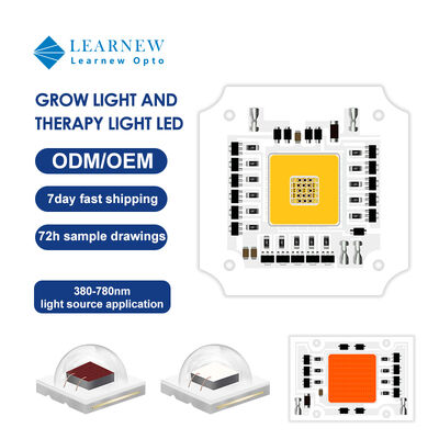 100w 7070 LED COB ความต้านทานความร้อนต่ำสำหรับไฟปลูกพืช