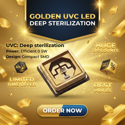 CRI 90 2-Year Warranty High Power UV Curing & Sterilization LED Chip 120 View Angle SMD3535 UVA 0.5W 265nm Uv Led