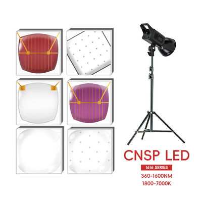 ชิป LED ALN Coppering กำลังสูง LEARNEW 3W/2W สเปกตรัมผสม 365nm UV & 1600nm IR 120 Sphere 1.6 มม. 2.8-3.4V 1800K-700K Ra70